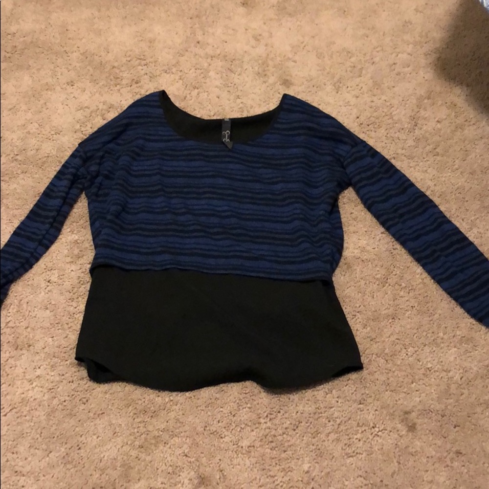 Crop top sweater with attached camisole